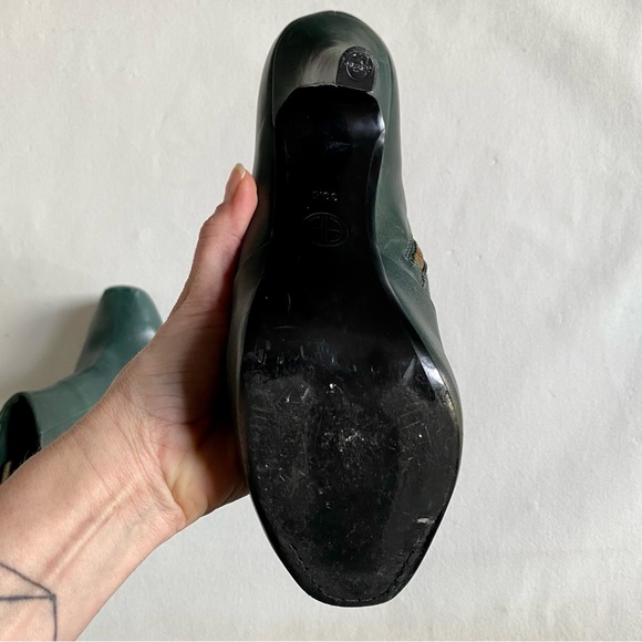 House of Harlow HoH “Leslie” Dark Green Boho leather Booties. - Picture 9 of 9